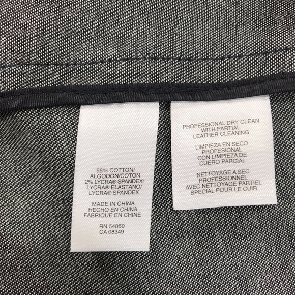 Jones New York Dark Wash Denim Leather Hem Jacket - Picture 5 of 5